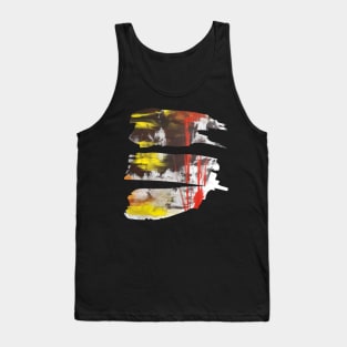 Modern Abstract Tees_ Red, Yellow, Black Tank Top